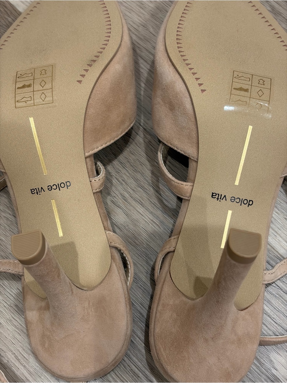 NWOT Dolce Vita Kamra Heels Camel Suede - Picture 15 of 16